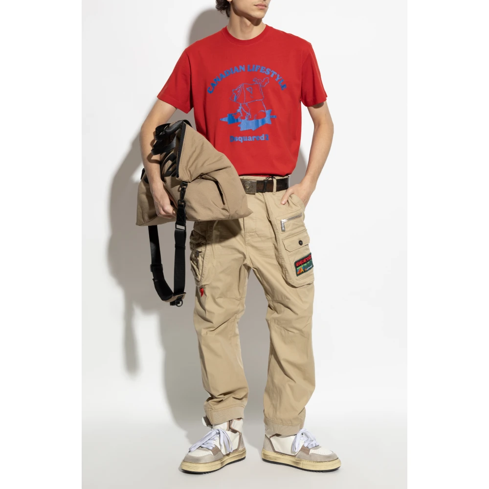 Dsquared2 Broek met patches Beige Heren