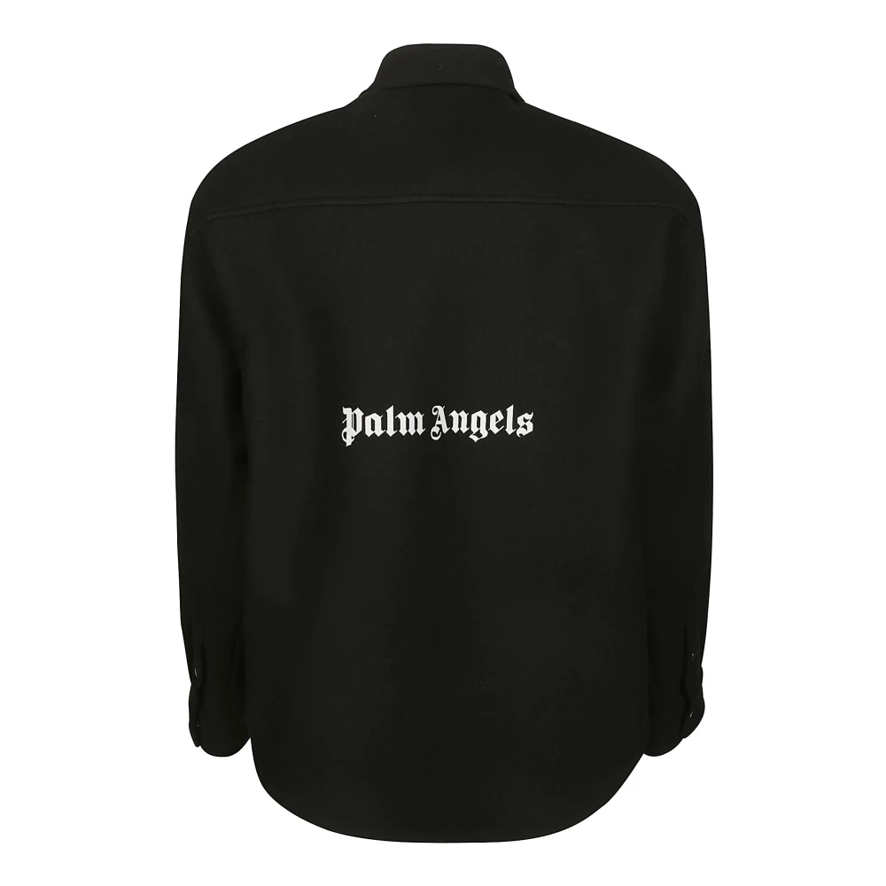 Palm Angels Logo Back Sweater Black Heren