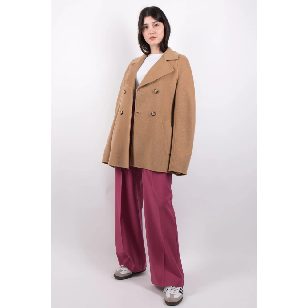 SPORTMAX Beige Jas Stijlvol Model Beige Dames