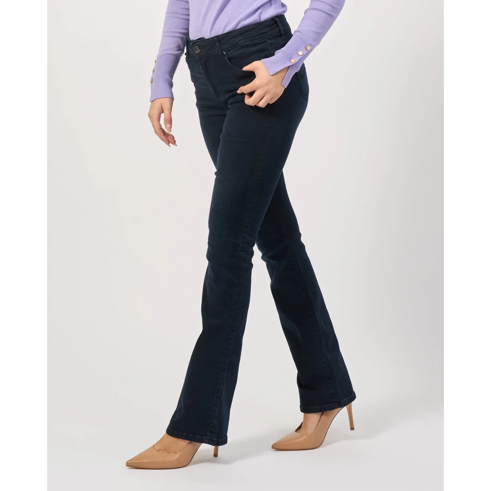 Fracomina Blauwe Slim Fit 5-Pocket Jeans Blue Dames