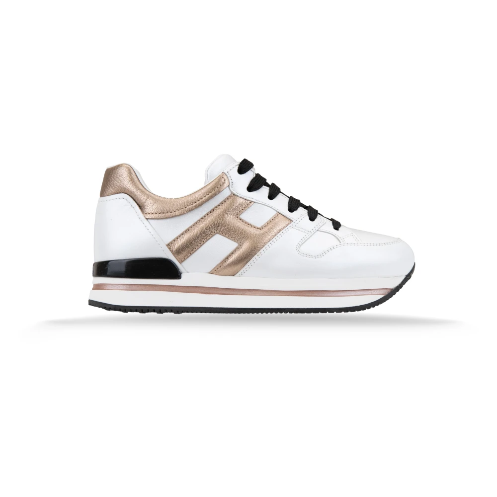 Hogan Leren Vetersneakers voor Dames Dames Schoenen Wit