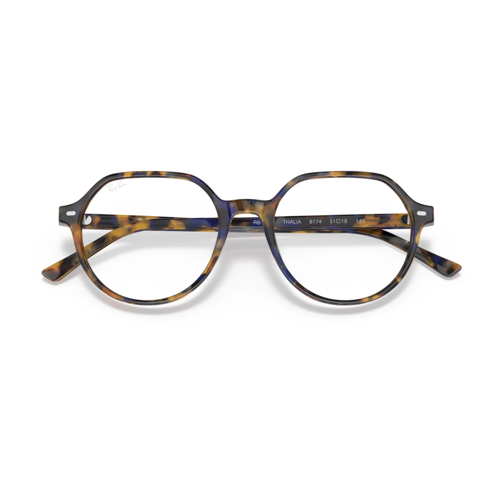 Ray - Ban Unisex Rx5395 Thalia 8174 Optical Frames Acetate Turtle Transparent Round Normal - Image 3