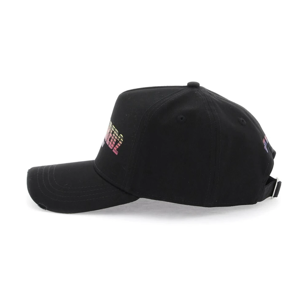 Dsquared2 Baseball Cap met Gradiënt Logo Black Heren