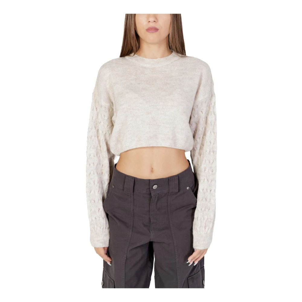 Only Beige Gebreide Kleding met Lange Mouwen Beige Dames