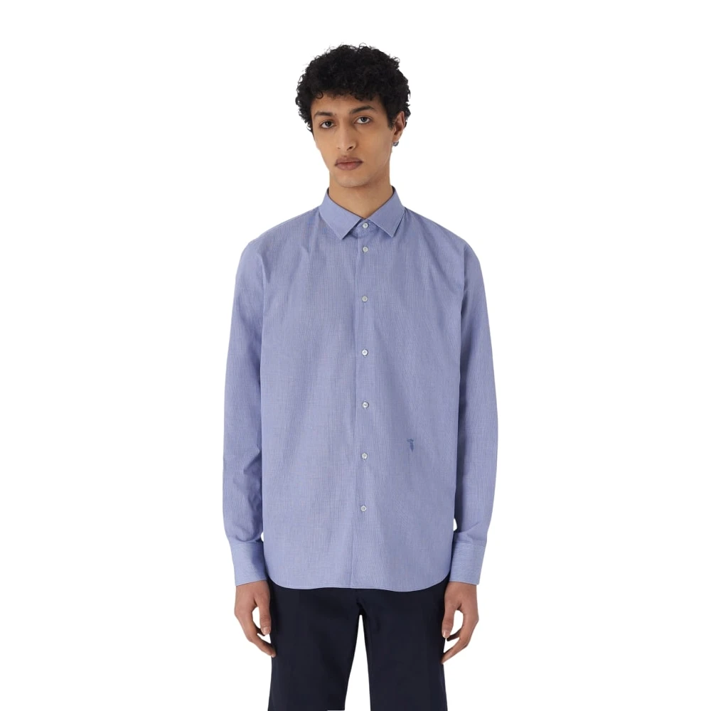Trussardi Lange mouwen overhemd Blue Heren