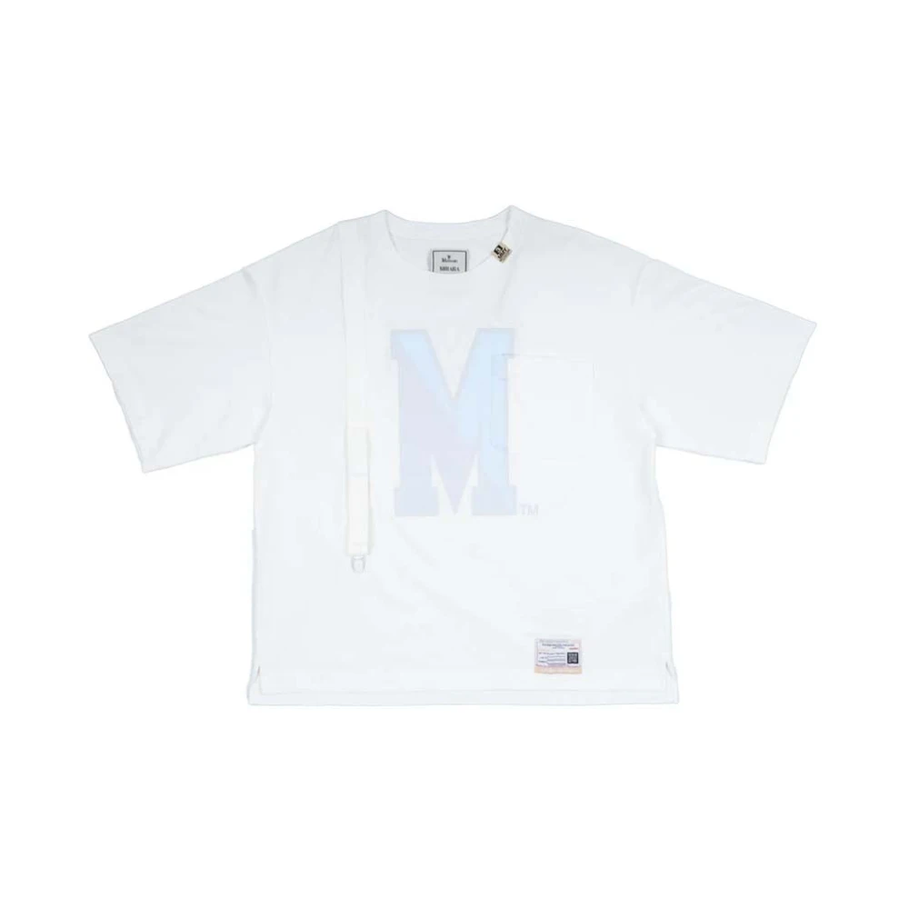 Mihara Yasuhiro Wit Katoenen Half-Mouw Geborduurd T-Shirt White Heren