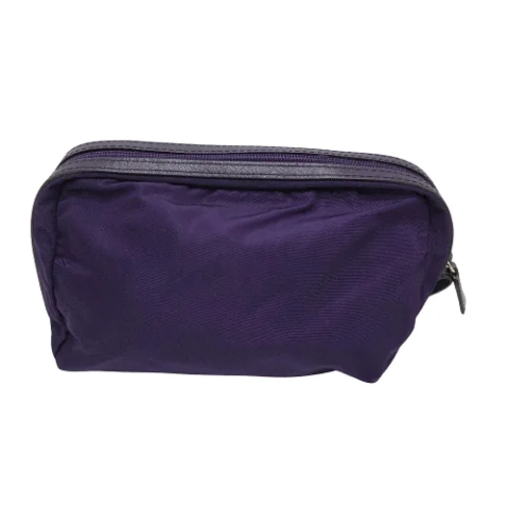 Prada Vintage Pre-owned Fabric clutches Purple Dames