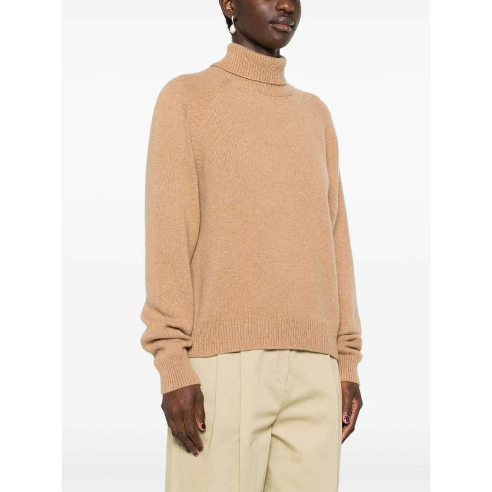 Fendi Kasjmier Hoge Hals Trui Bruin Beige Dames
