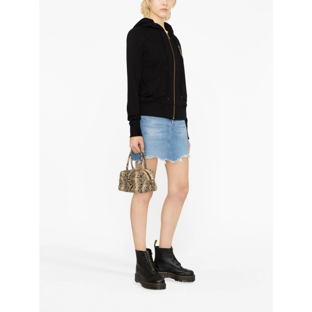 Versace Jeans Couture Luxe Zip-Through Sweatshirt Black Dames