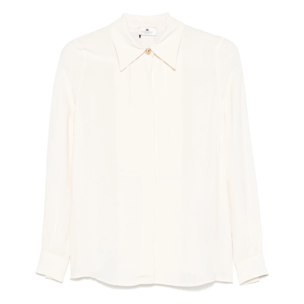 Elisabetta Franchi Stijlvolle Shirt 193 Burro Beige Dames