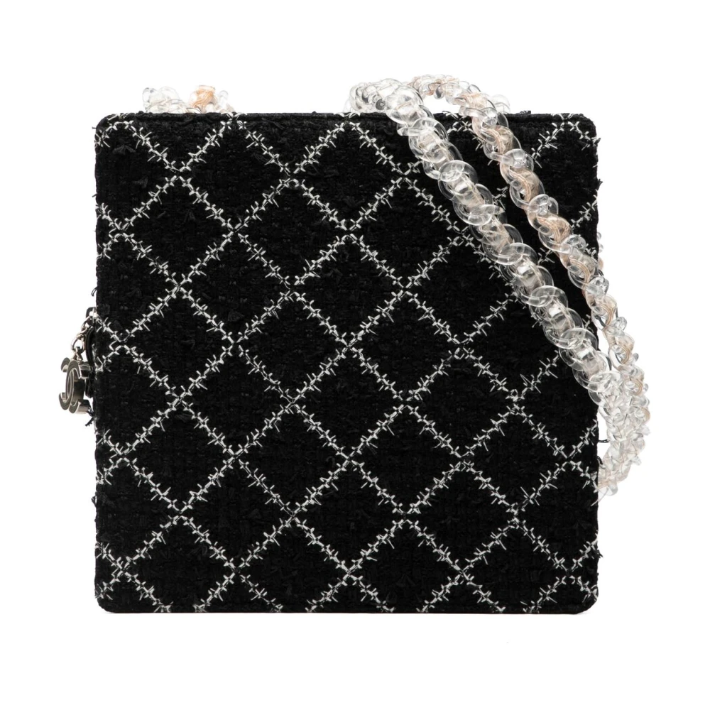 Chanel Vintage Women's Black Pre-Owned Structured Shoulder Bag