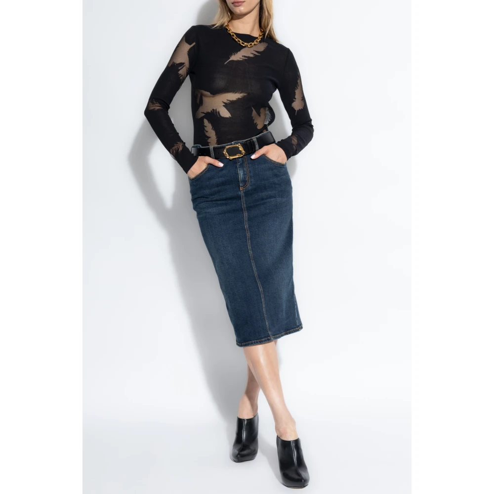 alexander mcqueen Lange mouw top Black Dames
