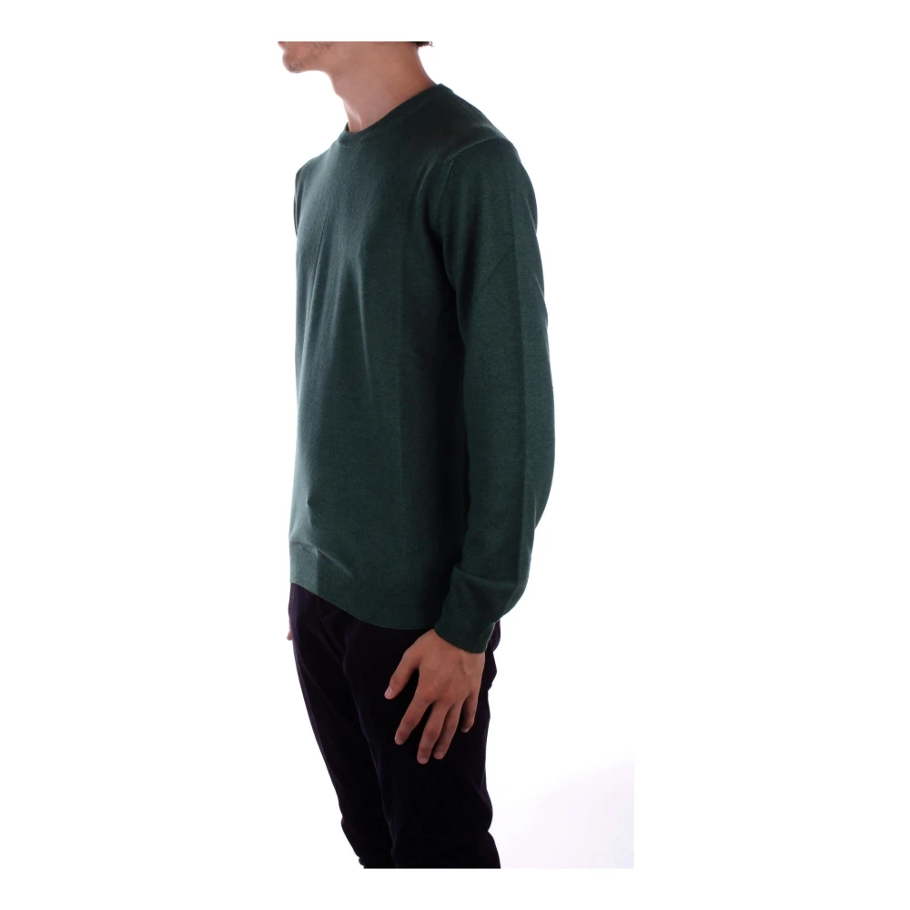 Woolrich Logo Front Sweater Green Heren
