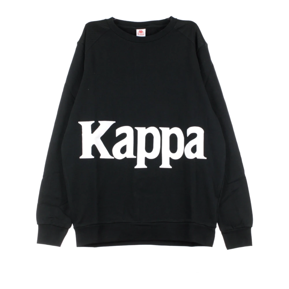 Kappa Heren Crewneck Sweatshirt Zwart Wit Black Heren