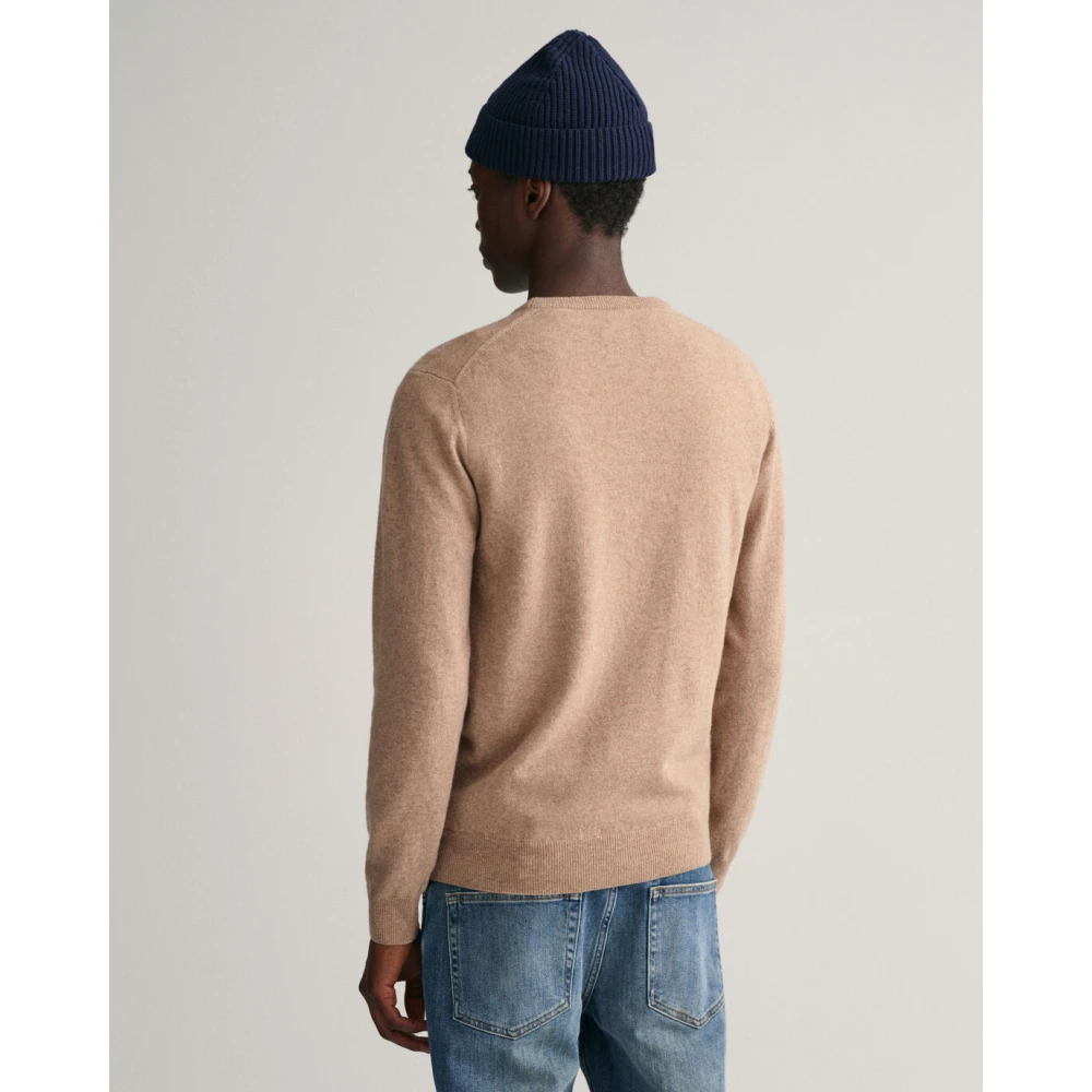 Gant Klassieke Wollen Trui Beige Heren