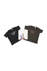 T-shirt ustawił krótkie rękawy z logo wydrukiem