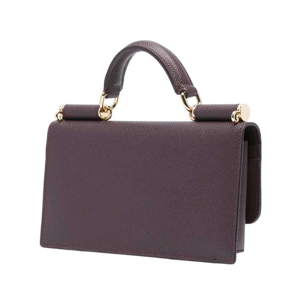 Dolce & Gabbana Paarse Omslag Ketting Schoudertas Purple Dames