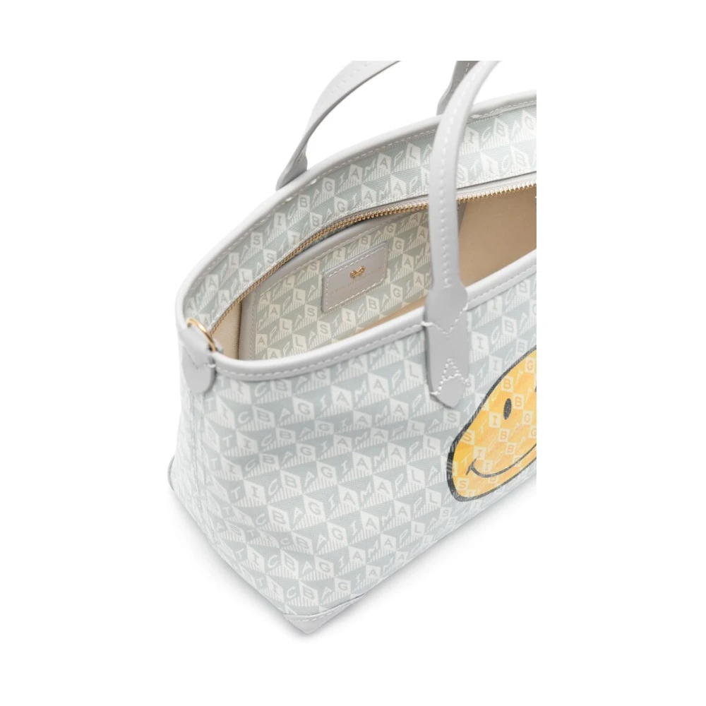 Anya Hindmarch Canvas Smiley-Face Print Handtas Multicolor Dames