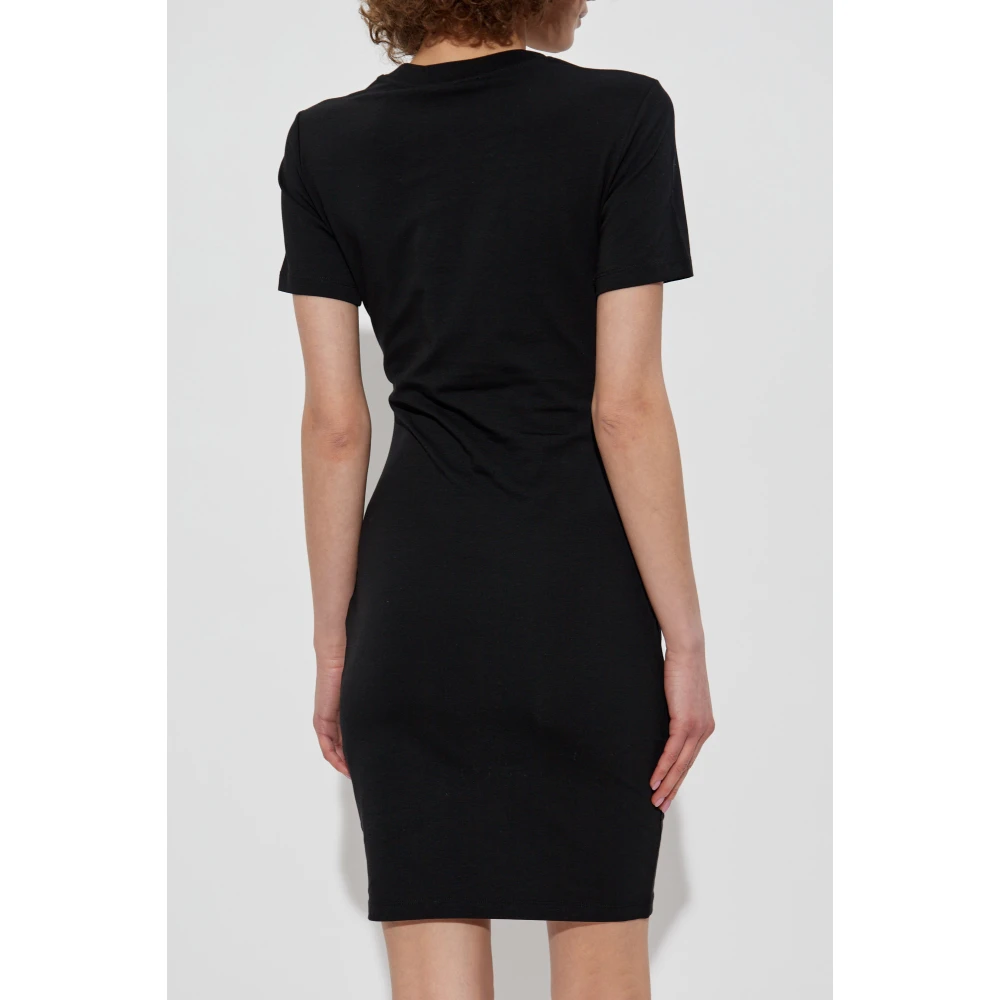 Versace Jeans Couture Jurk met glinsterende applicaties Black Dames