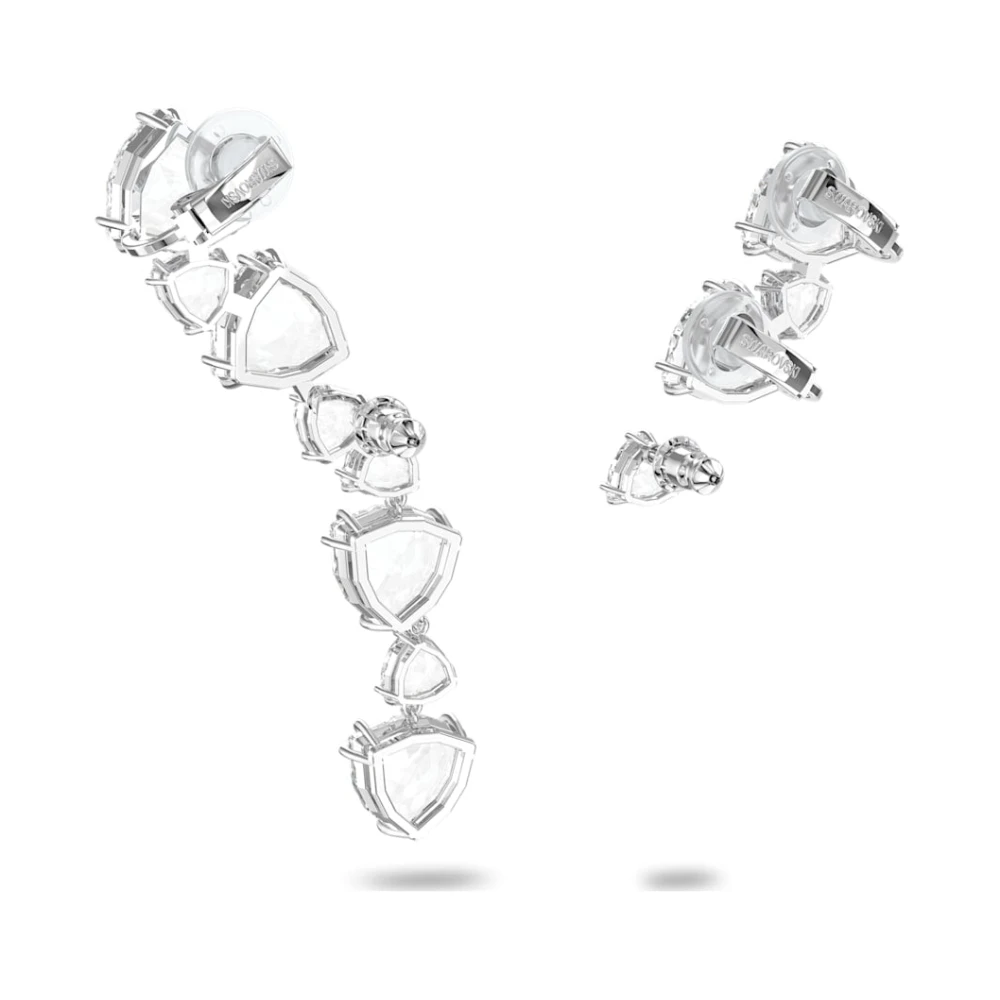 Swarovski Women's Gray Earrings, One Size, Millenia Ear Cuff Earrings Set