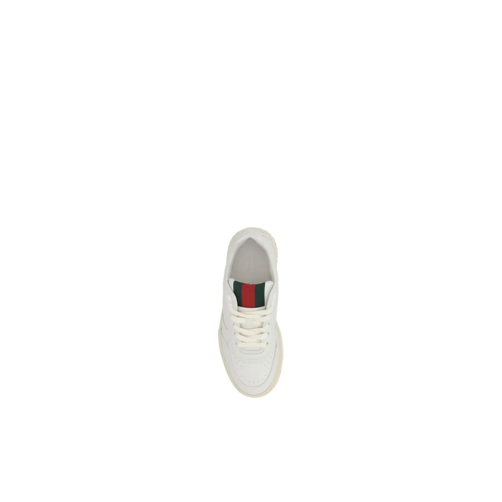 Gucci Witte Leren Tennisschoenen White Dames