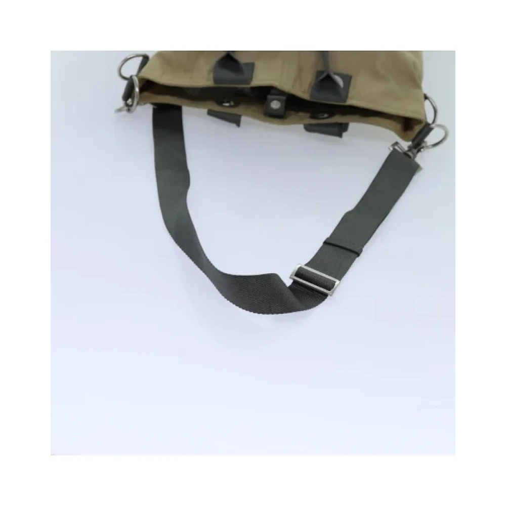 Prada Vintage Pre-owned Cotton prada-bags Beige Dames