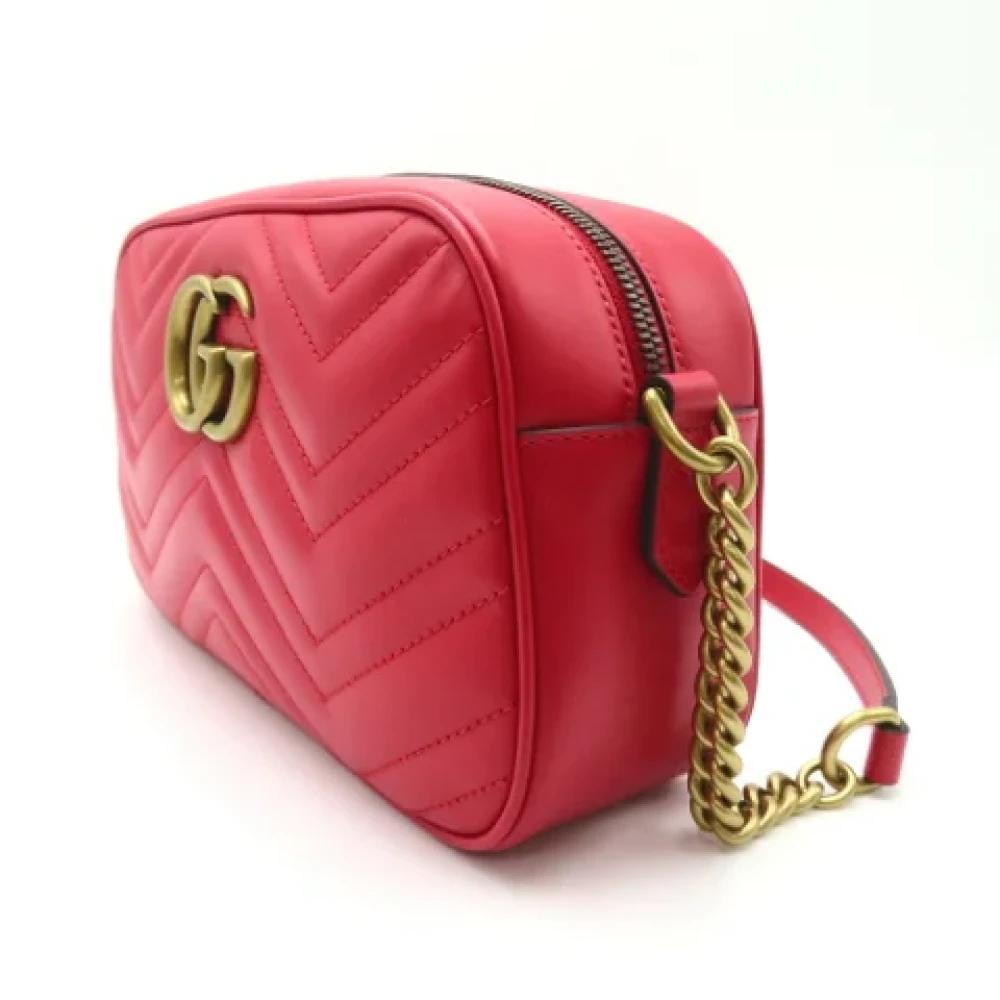 Gucci Vintage Pre-owned Leather shoulder-bags Red Dames