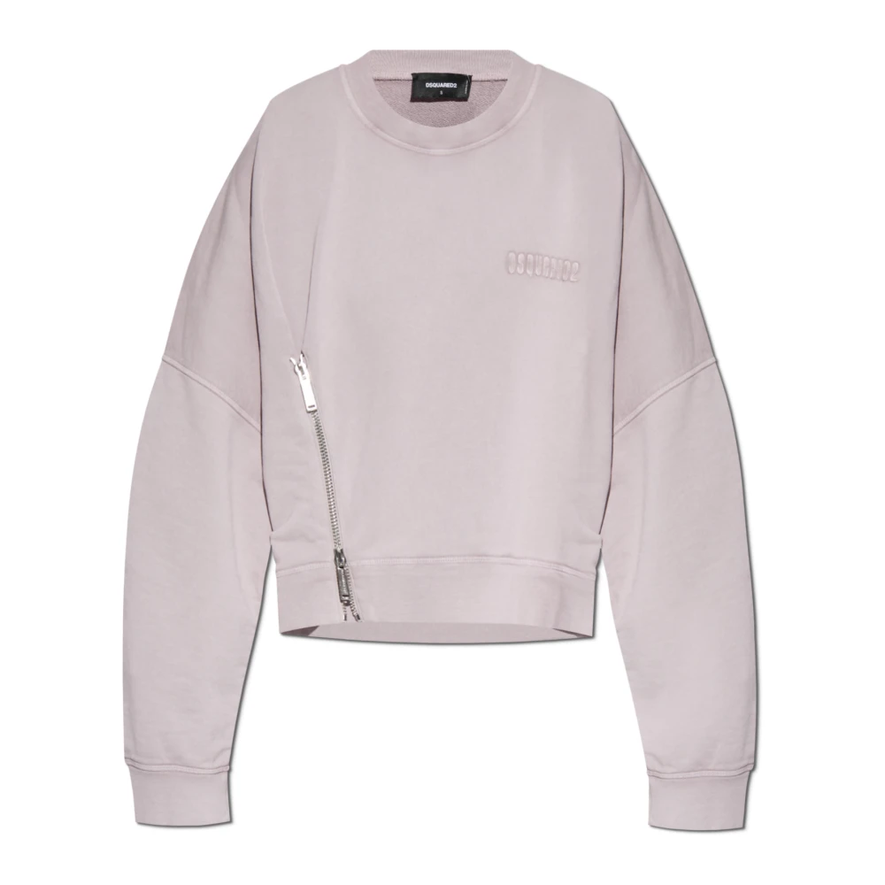 Dsquared2 Sweatshirt med logotyp Purple, Dam