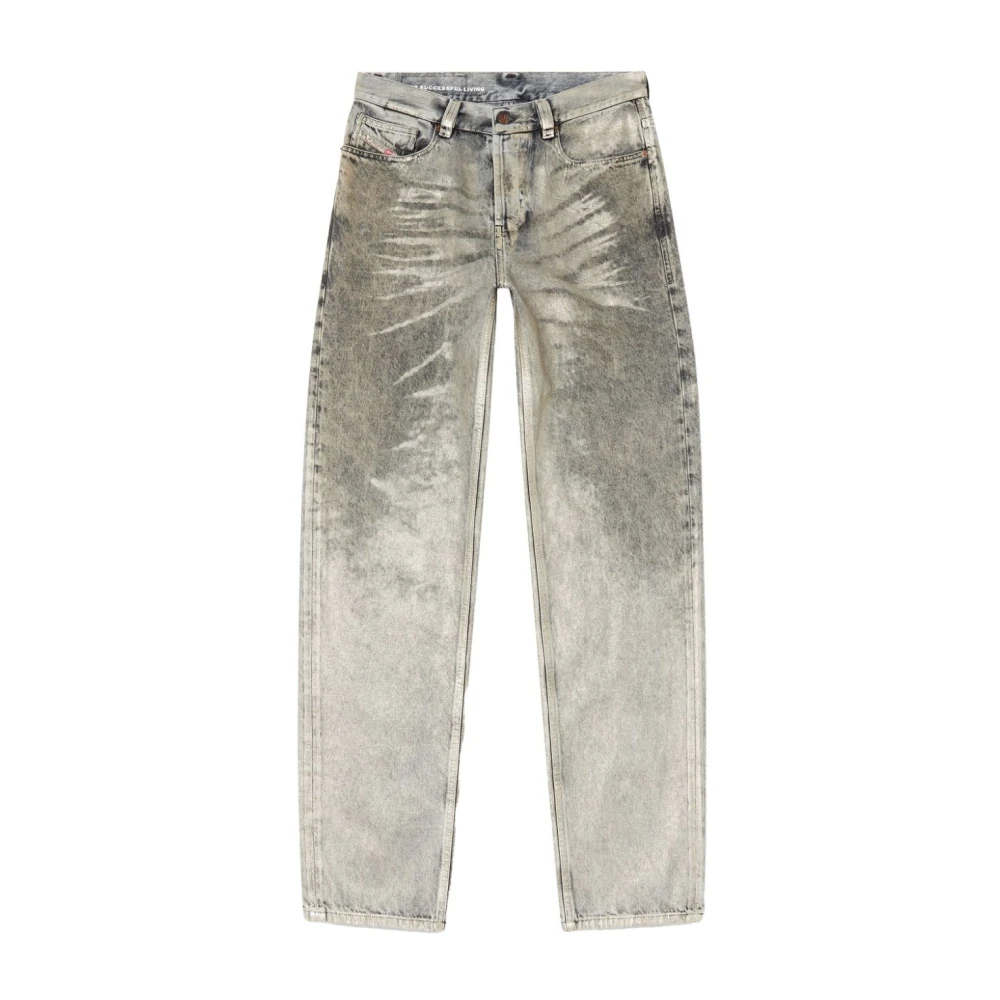 Diesel Grijze Denim Wide Leg Jeans Gray Dames