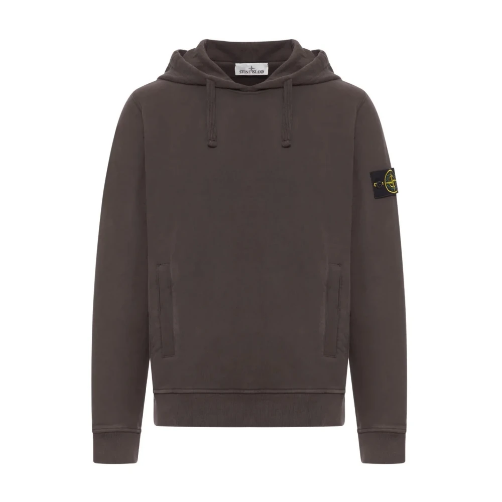 Stone Island Lead Grey Felpa Sweatshirt - Male - Hoodies - Brown - S - Sweatshirts & Hoodies