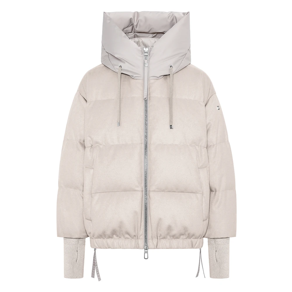 Duno Korte Oversized Pufferjas White Dames