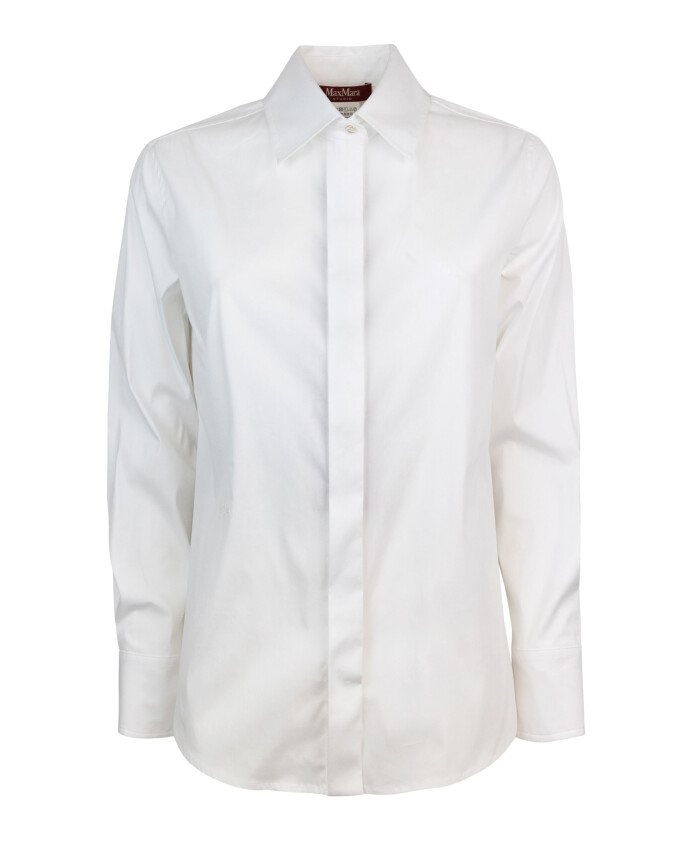 Camisa blanca de vestir para hombre algodón elástico