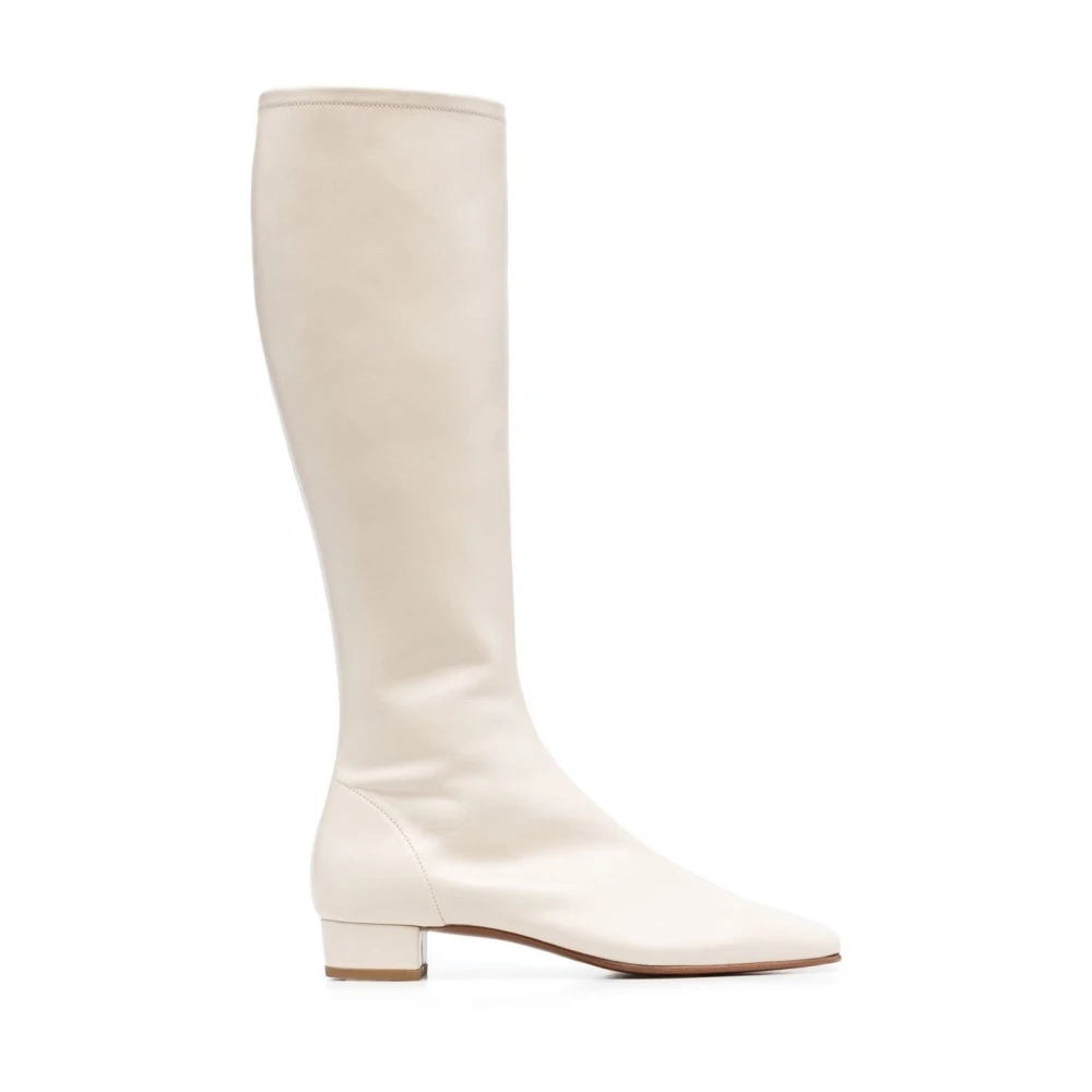 By FAR Edie Leren Kniehoge Laarzen Beige Dames