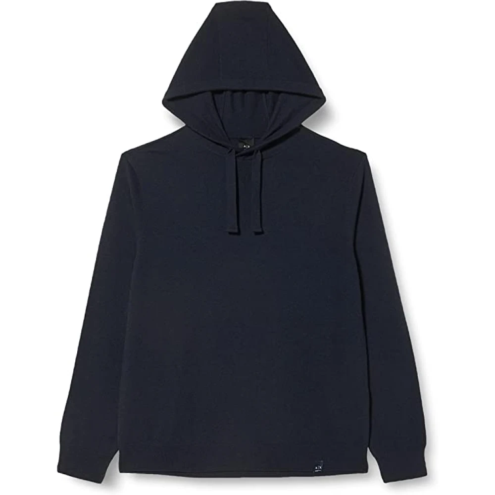 Armani Exchange Men's Black Hoodies, M, Clothing Sweatshirts Aw22