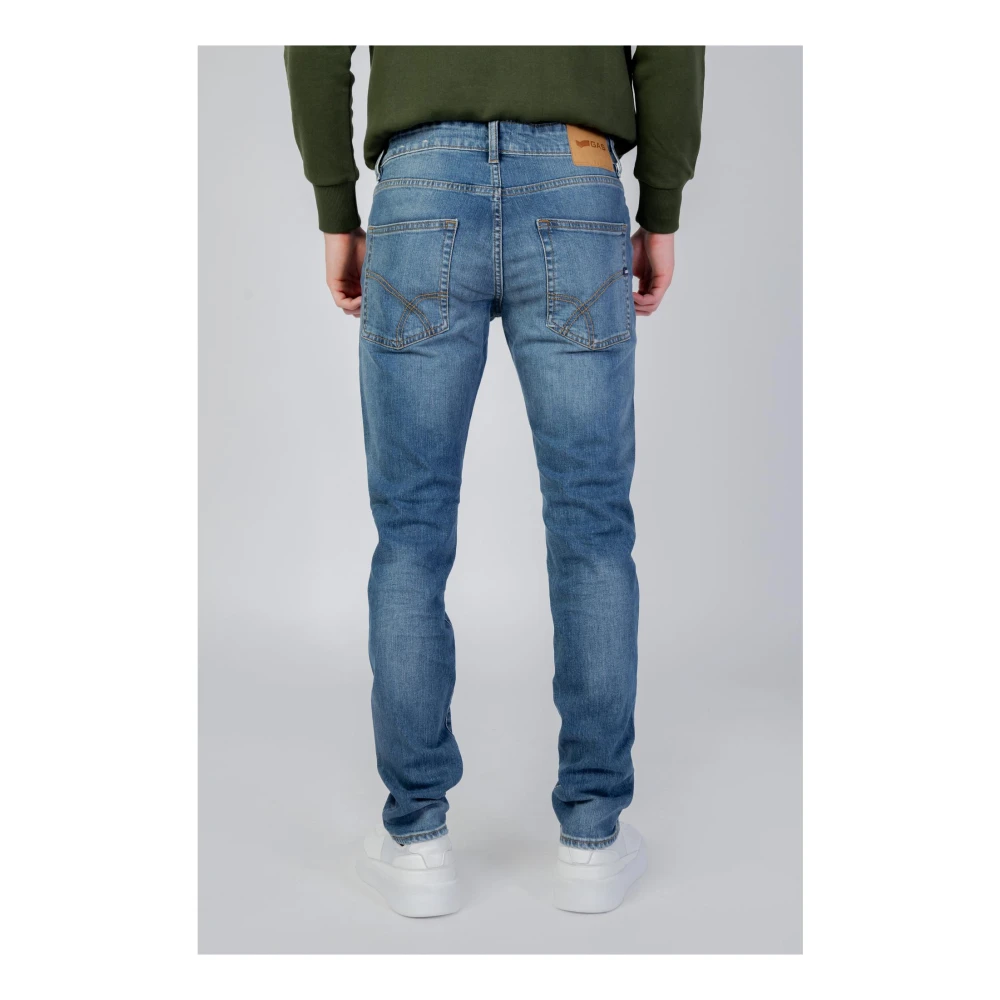 GAS Blauwe Versleten Jeans voor Heren Blue Heren