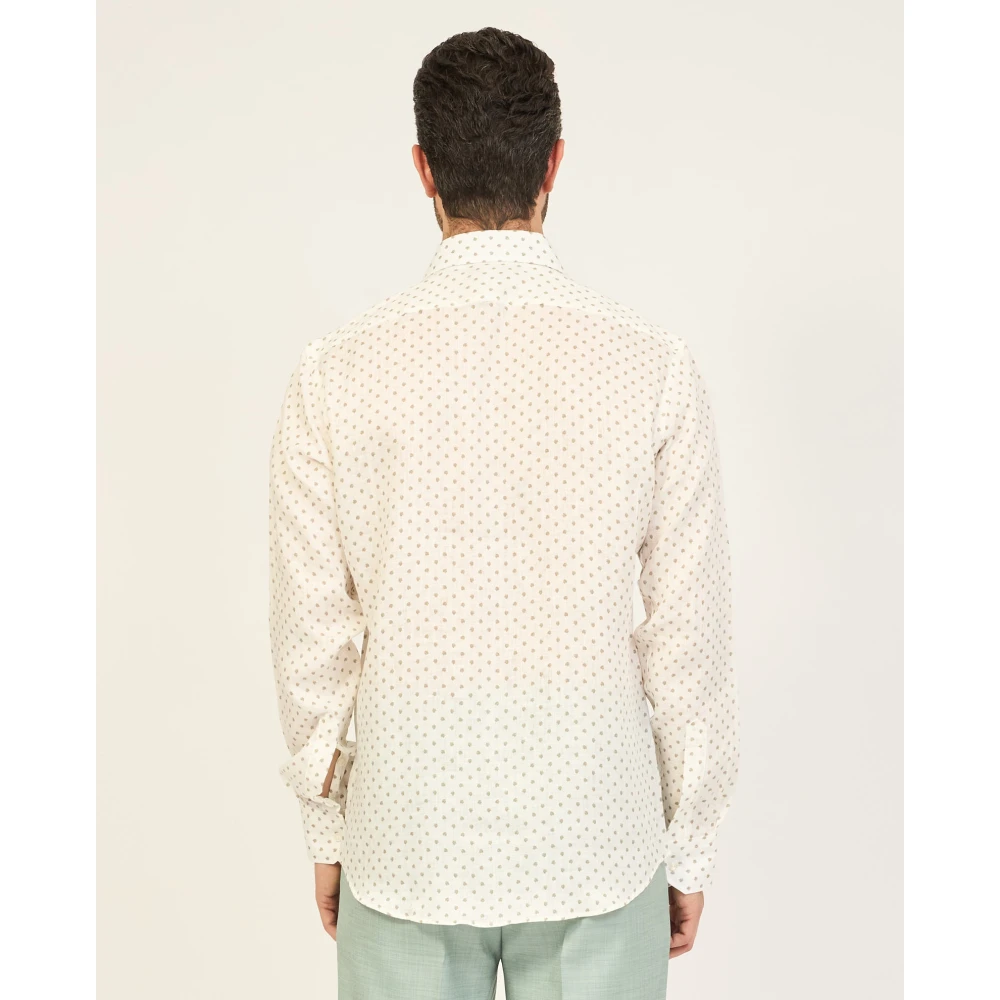 Boss Witte Shirt H-Joe Linnen Lange Mouw White Heren