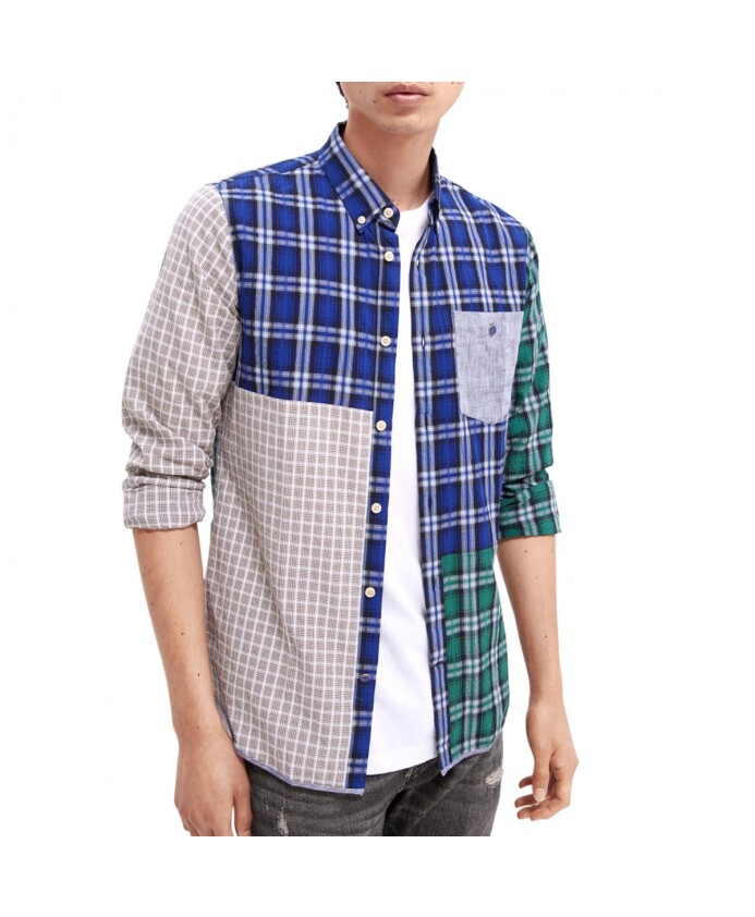 chemise-regular-fit-avec-motifs-mixtes