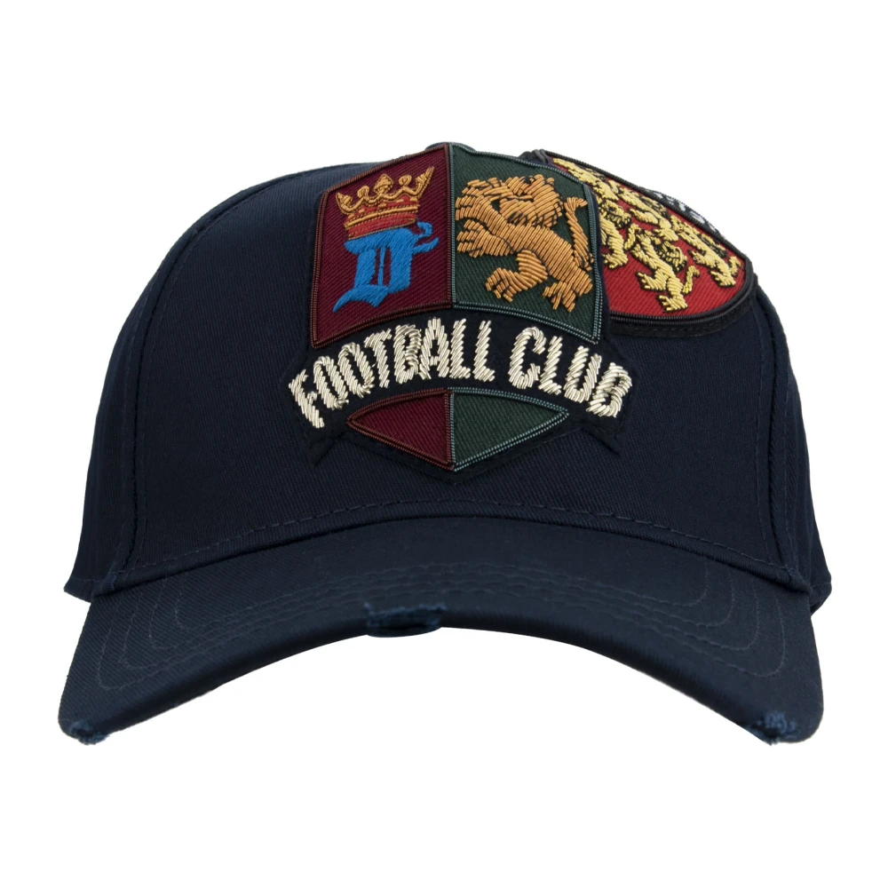 Dsquared2 Vintage Baseball Cap met gesp Blue Unisex