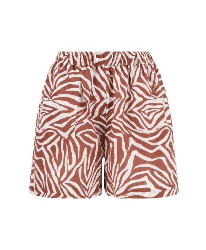 zebra-print-linen-shorts