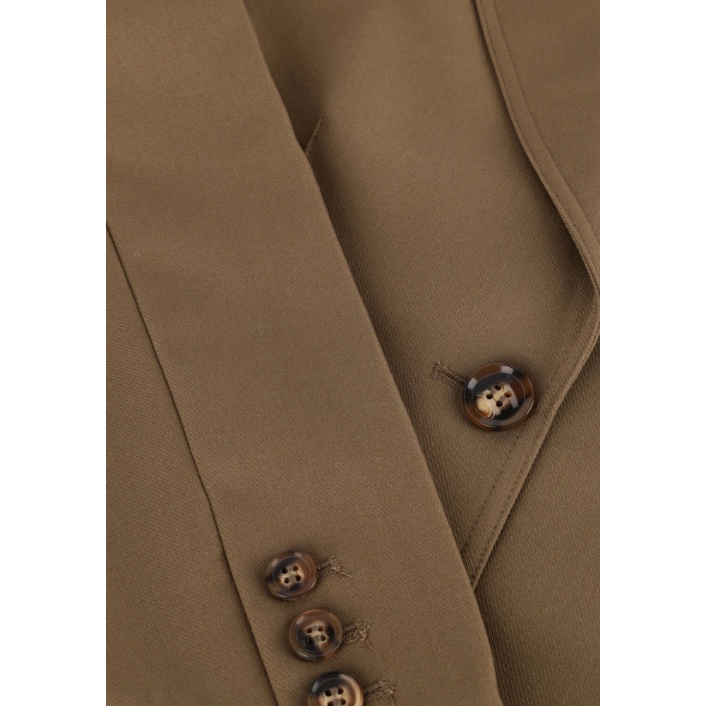 Y.A.S Korte Bruine Blazer voor Vrouwen Brown Dames