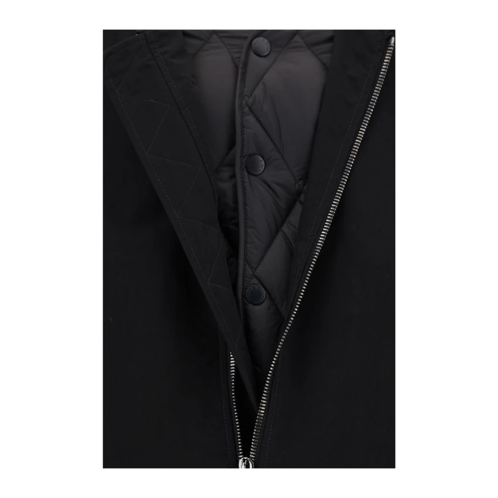 Dolce & Gabbana Gewatteerd jack met afneembare kraag Black Heren