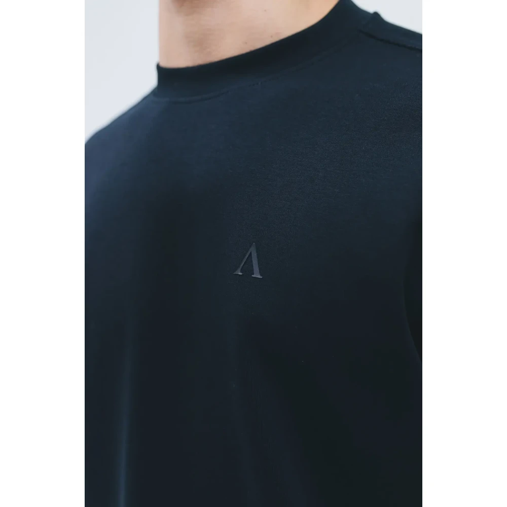 Aeden Zwarte Tee met Dan Stijl Black Heren