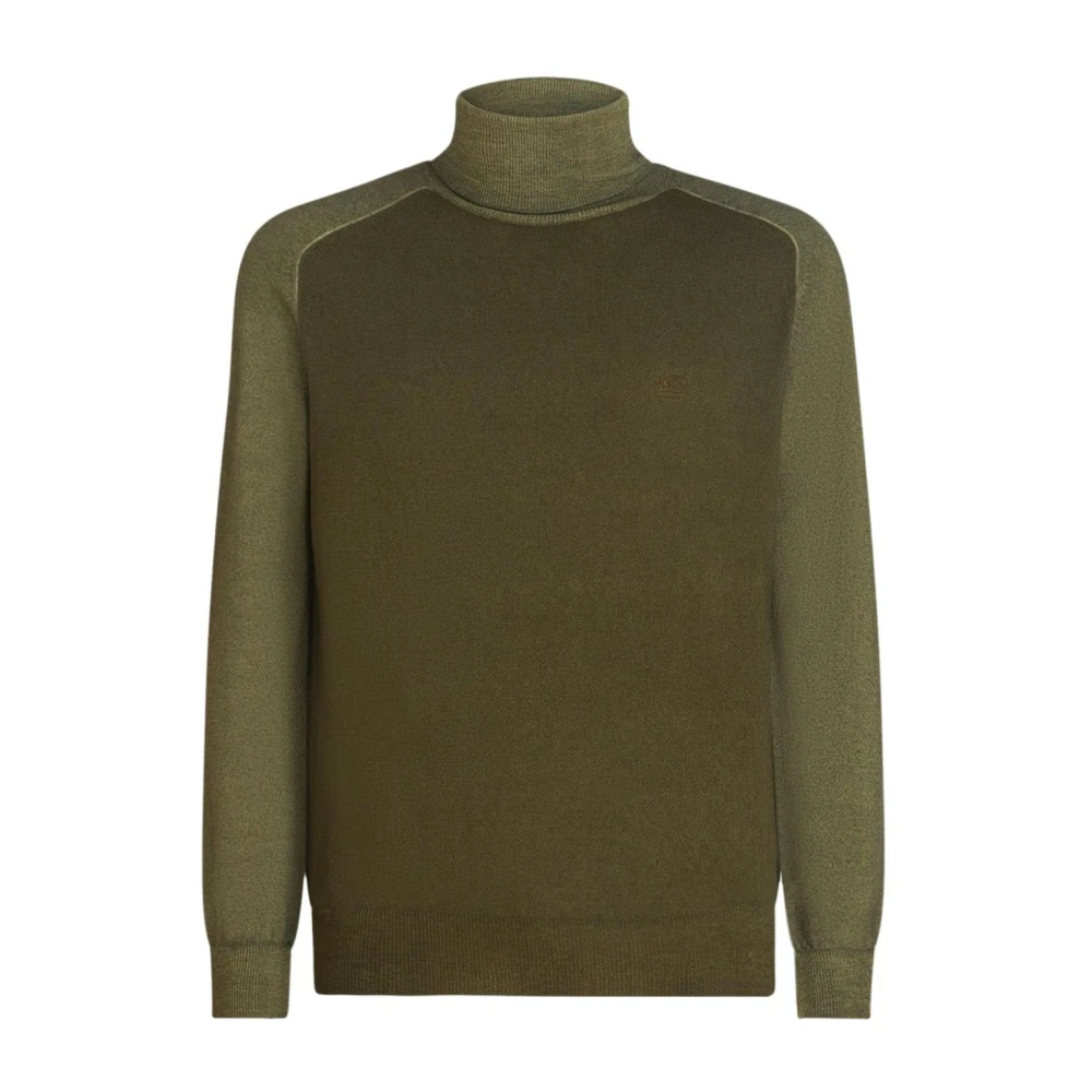 Etro Men's Green Turtlenecks, L, T-Neck Jumper