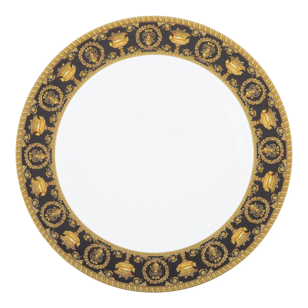 Versace Barok Zwart Diep Bord Multicolor Unisex