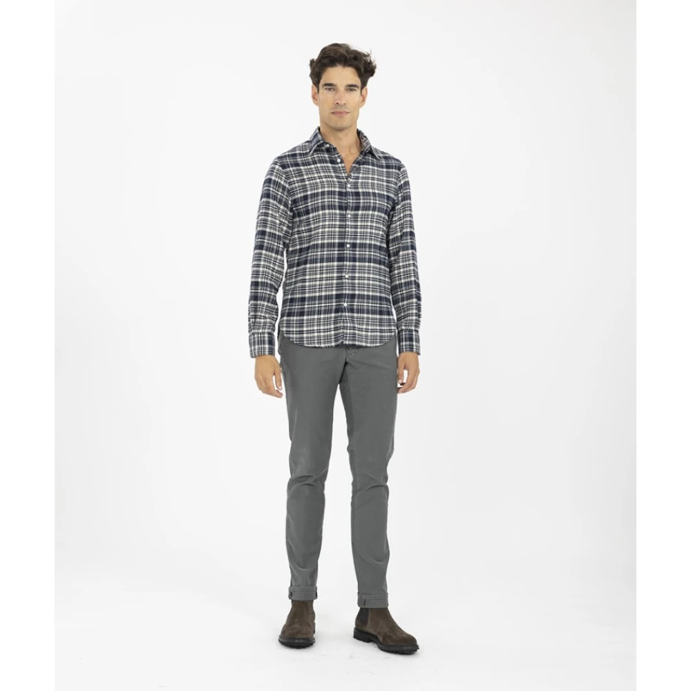 Officine Générale Geruite overhemd met knoopsluiting Multicolor Heren