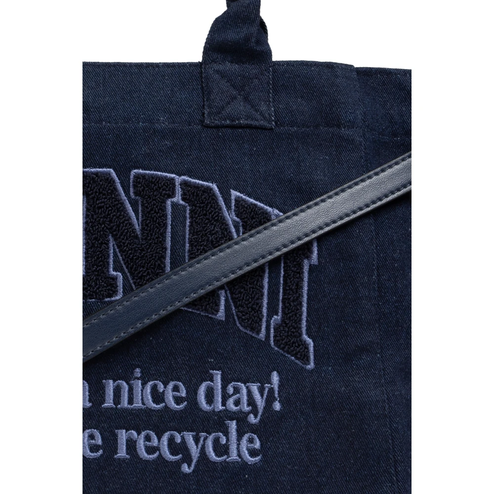 Ganni Shopper tas Blue Dames