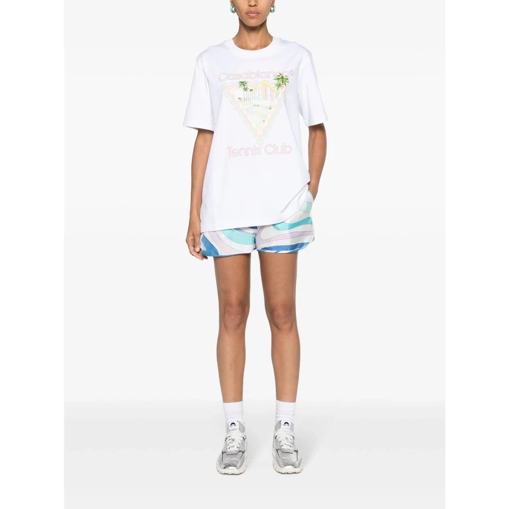Casablanca Witte T-shirts en Polos met Print White Heren