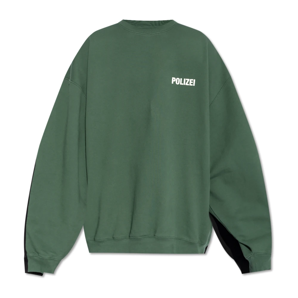 Vetements Dubbel Sweatshirt met Tekstprint Green Heren