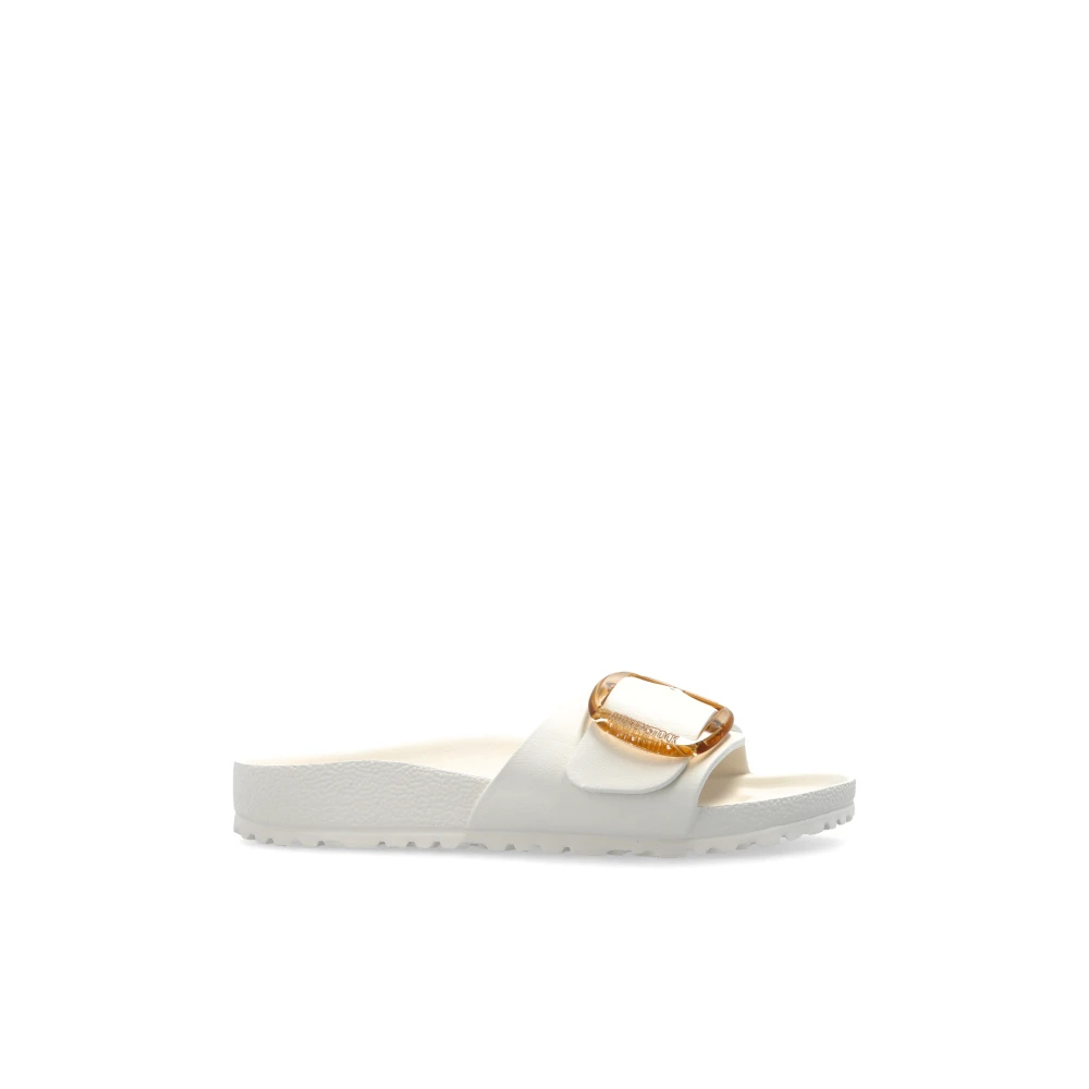 Birkenstock Women's Beige Madrid Big Buckle Eva Flip-Flops - Sliders - 5 Uk - Shoes
