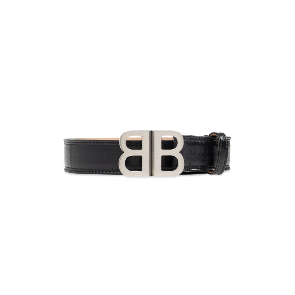 Balenciaga Leren Riem Black Dames
